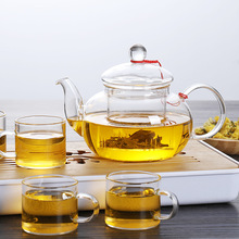 厂家批发加厚玻璃花茶壶带过滤整功夫茶壶泡茶壶定制LOGO