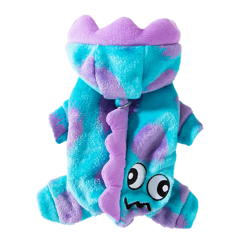 Otoño y invierno gatos calentados y gruesos felines disfraz de pequeño monstruo de cuatro patas felines perros Teddy ropa de mascotas