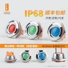 加工定制指示灯19mm金属LED指示灯指示灯红绿蓝24V220V