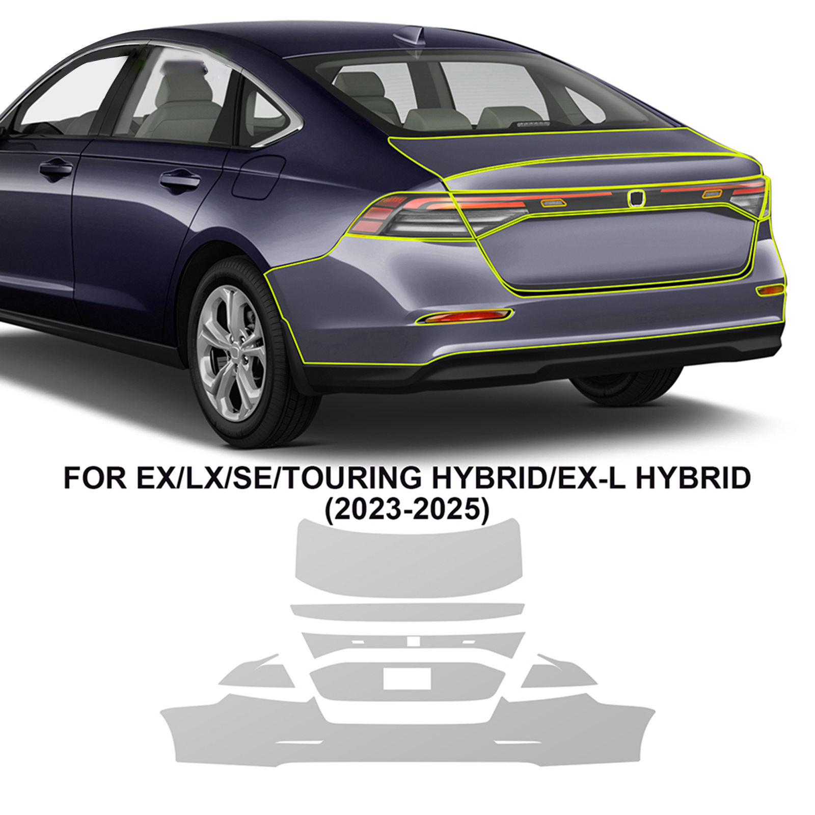 Cross-Border Exclusive Supply for Honda Accord 23-25 Special Car Special-Cut Tpu Car Paint Protective Film Anti-Scratch and Self-Healing