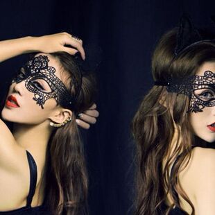 Party Sexy Lingerie Set Lace Hollow Eye Mask Mask Princess Cat One Piece Sexy Cat Ears