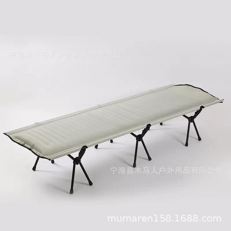 户外手动按压充气折叠床高低两用TPU材质铝合金床行军床户外露营