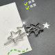 silver Fine Flash Dopamine Sweet Cool y2k Pentagonal Star Tassel Hairpin Oil Drop BB Clip Pendant Chain Side Clip