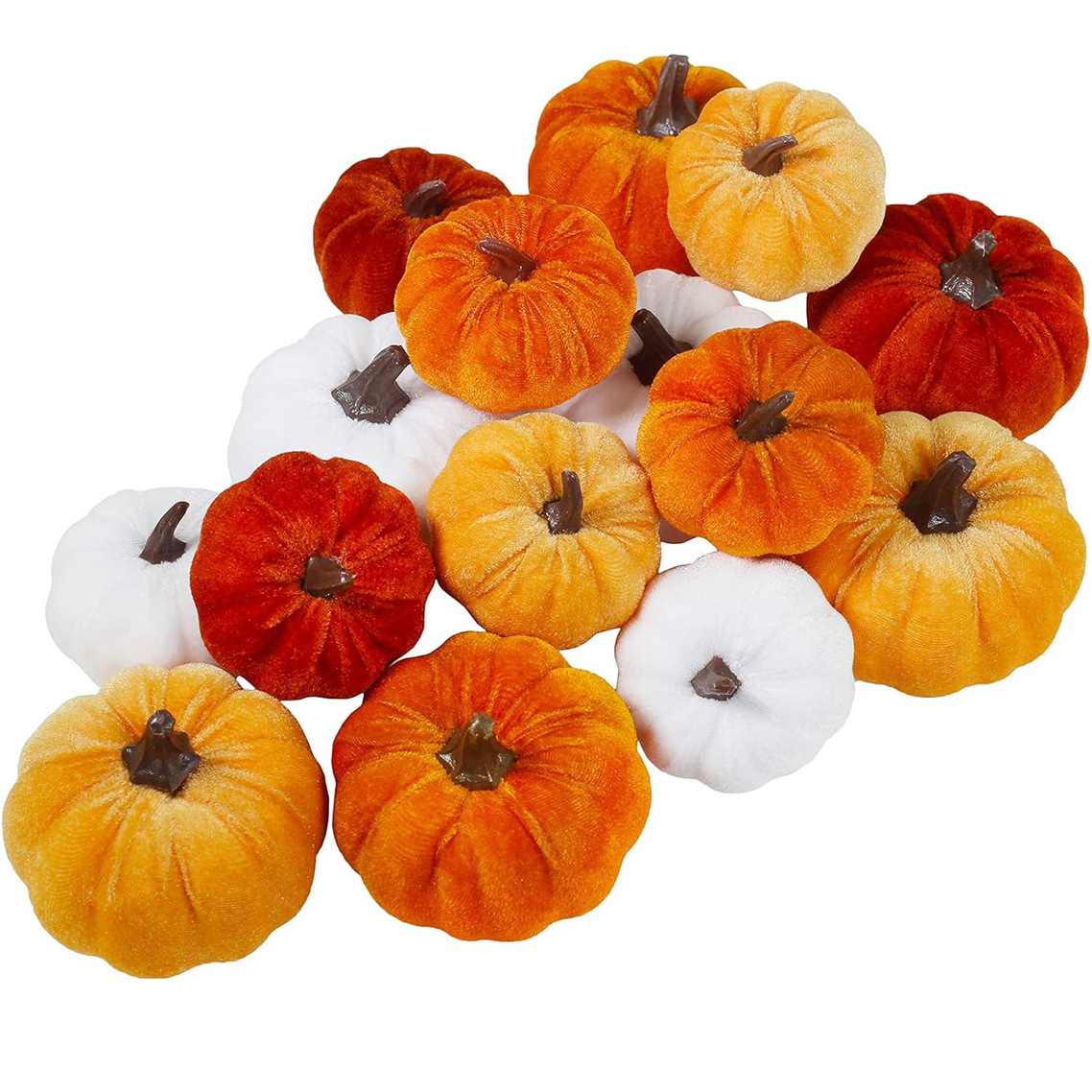 simuleret flannel græskardekoration Halloween Thanksgiving farvet klud græskarpakke festivaldekoration_voghion.com