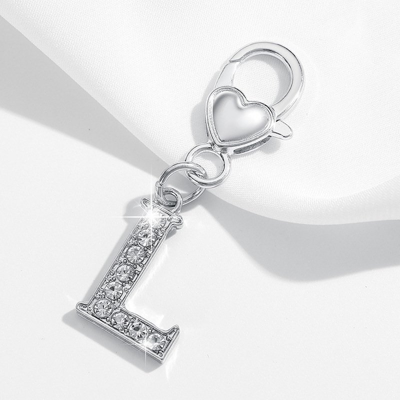 Europa y los Estados Unidos hermosa mini full-inlaid 26 letras inglesas personalidad transfronteriza joyería llavero accesorios colgantes