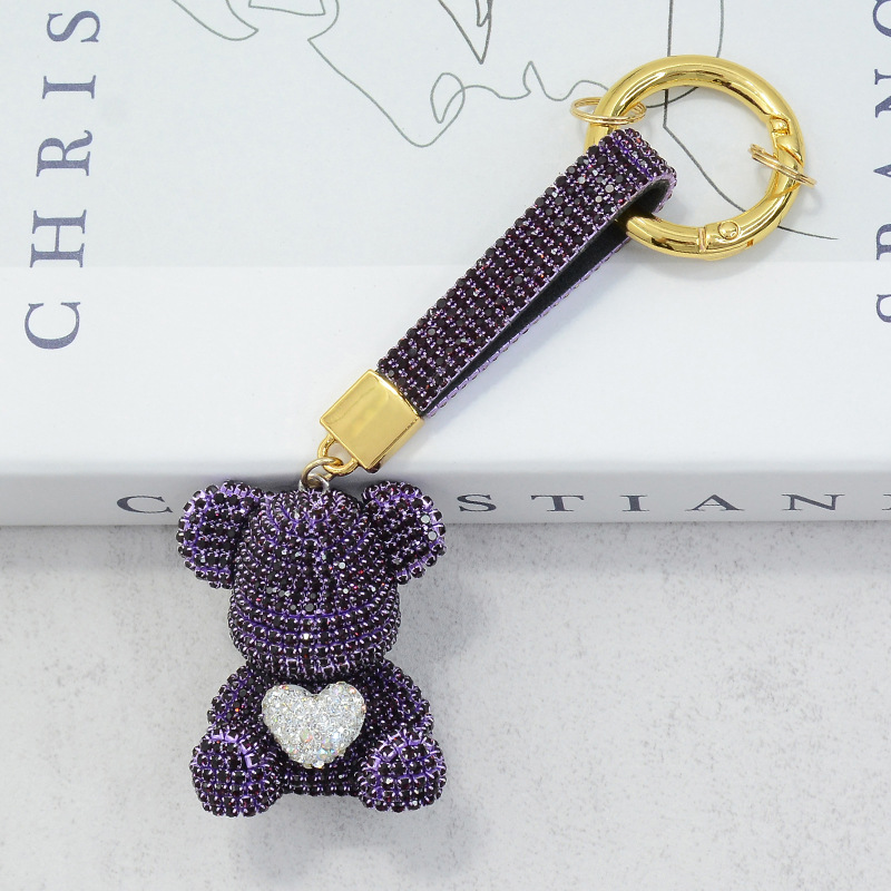 복숭아 하트 베어-퍼플