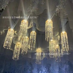 結婚祝い10頭水晶氷条シャンデリア天井水晶灯アクリル発光装飾結婚式堂ストラップ配置