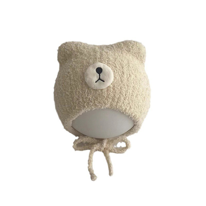 Baby hat Autumn and winter cute bear warm baby baby knitted hat children's knitted hat_viptrois.com