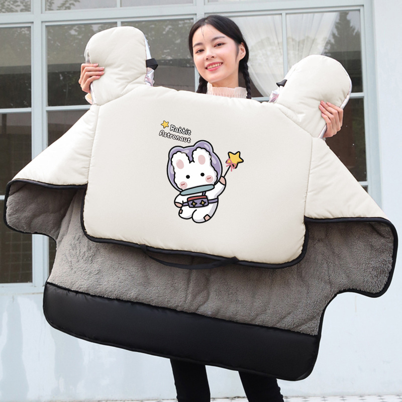 星空兔米色【侧翼加宽加绒+口袋】