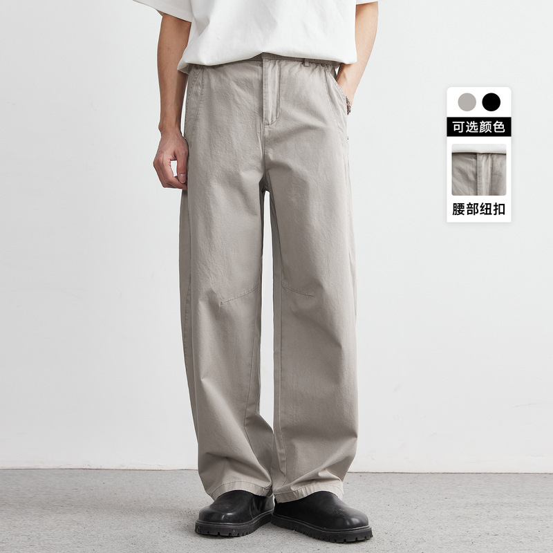 Men's Clothing | American Retro Pure Cotton Cargo Pants for Men, Autumn and Winter 2025 New Style, Japanese Straight-Leg Loose Trousers