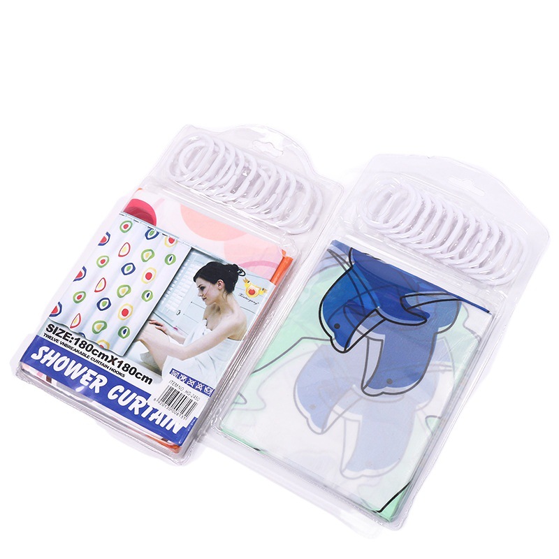 P spot cortina de ducha de impresión desechable diaria, impermeable y conveniente, exquisito empaque de blóster, suministro de fábrica