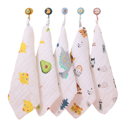 Small square towel Gauze children's square towel saliva towel soft skin-friendly and breathable baby towel Pure cotton wholesale