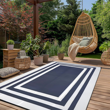 temu热销露营装备房车垫PP塑料编织防老化户外地垫花园庭院草坪用