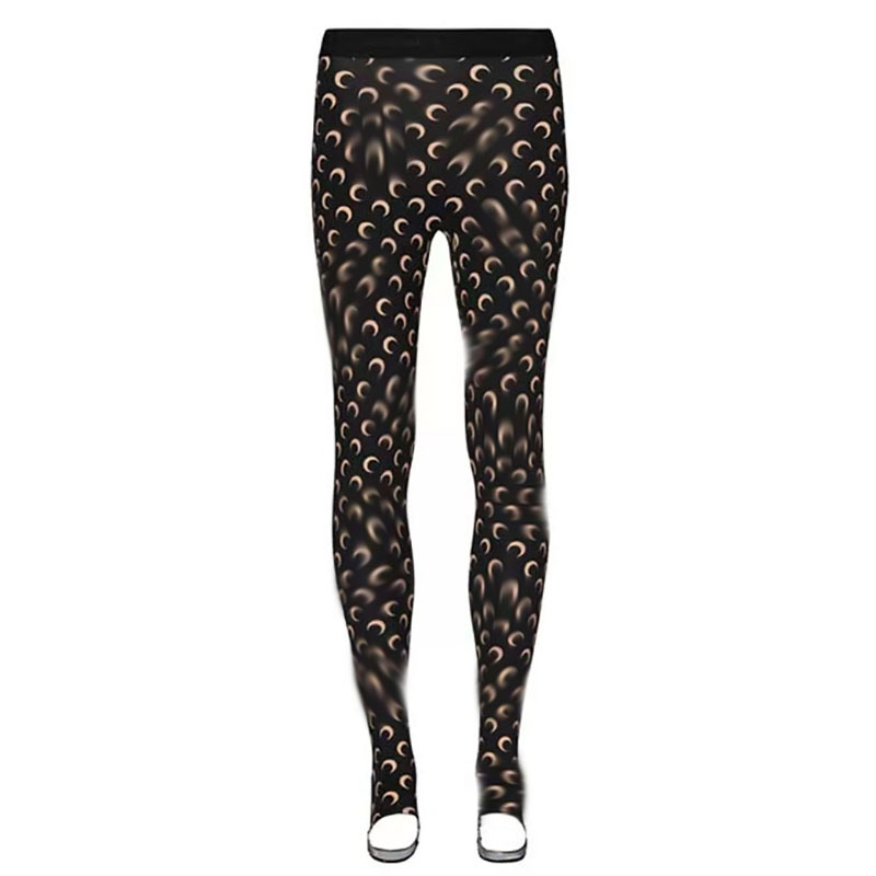 프린트라벨-검은바닥달-발바지