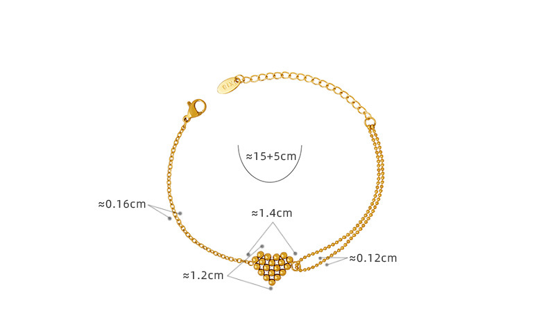 Fashion Heart Shape Titanium Steel Hollow Out Bracelets 1 Piece