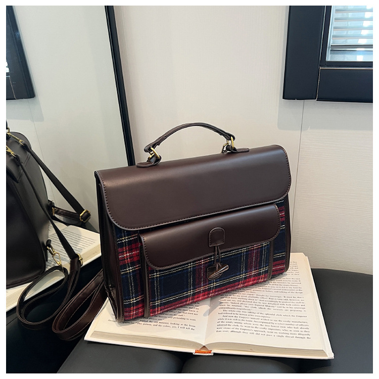 Naiste ruuduline crossbody seljakott sügis- ja talvehooajaks_voghion.com