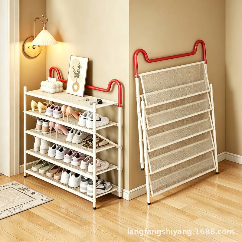 Children's shoe cabinet, shoe rack for home use, for entryway, hallway, multi-layer, suitable for rental apartments, simple new model, no installation required, foldable