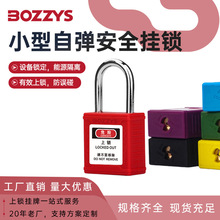 BOZZYS工业安全锁具loto设备检修自弹式钢梁工程塑料安全挂锁批发