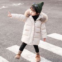 女童棉衣2023新款韩版洋气棉袄儿童加厚棉服毛领冬季中长款外套批