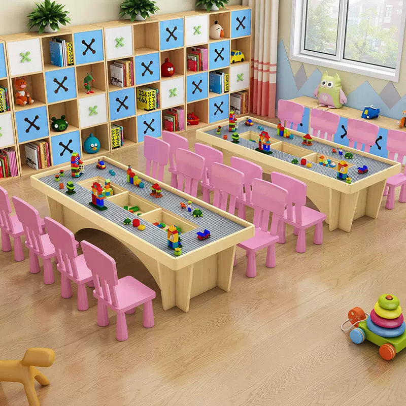 Universal big constructor from natural wood, toy, storage system