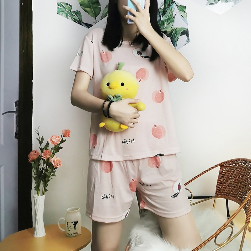 Milk silk 110 thin S peach short set