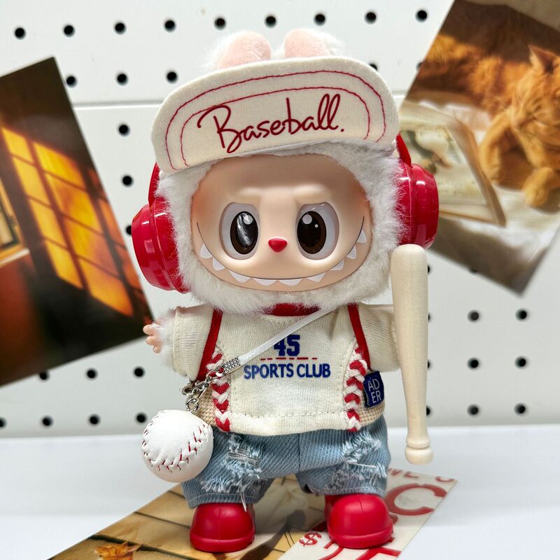 Only Clothes 123 Generation Labubu Baby Clothes Labubu Sitting Baby Clothes Cute Trendy Sportswear Baseball Uniforms