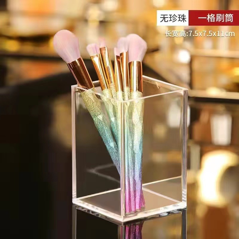 Transparente DIY titular de la pluma titular de almacenamiento de escritorio para estudiantes de gran capacidad titular de la pluma simple al por mayor una rejilla dos rejillas entrega de una pieza