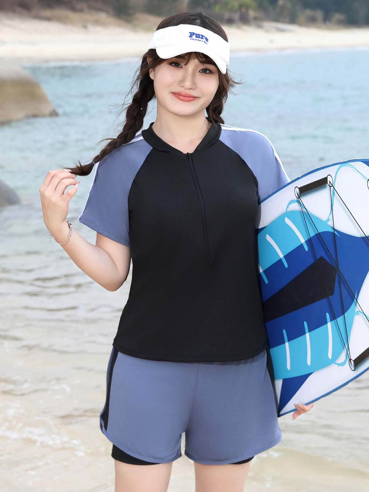 Trajes de baño deportivos separados conservadores cubren el estómago delgado gran tamaño graso mm primavera de estudiantes 2024 nuevos trajes de baño