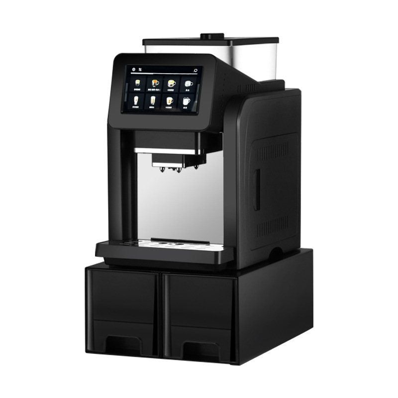 Commercial soybean warehouse with 3 water inlet methods, fully automatic grinding integrated touch screen cappuccino coffee machine Commercial soybean warehouse with 3 water inlet methods, fully automatic grinding integrated touch screen cappuccino coffee machine