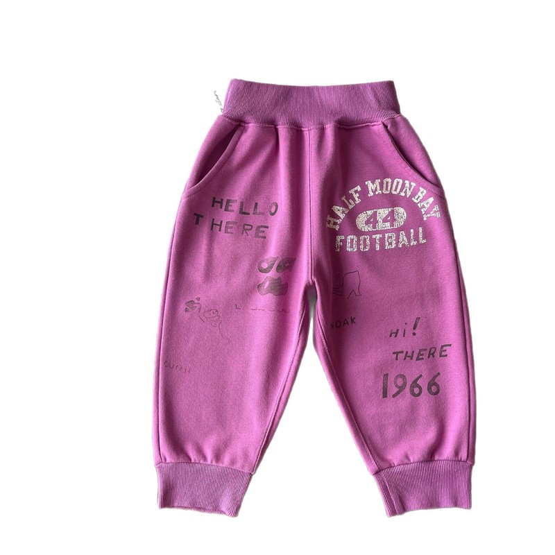 【現物】日系子供服中古DD春夏子供英語プリント衛ズボン|undefined