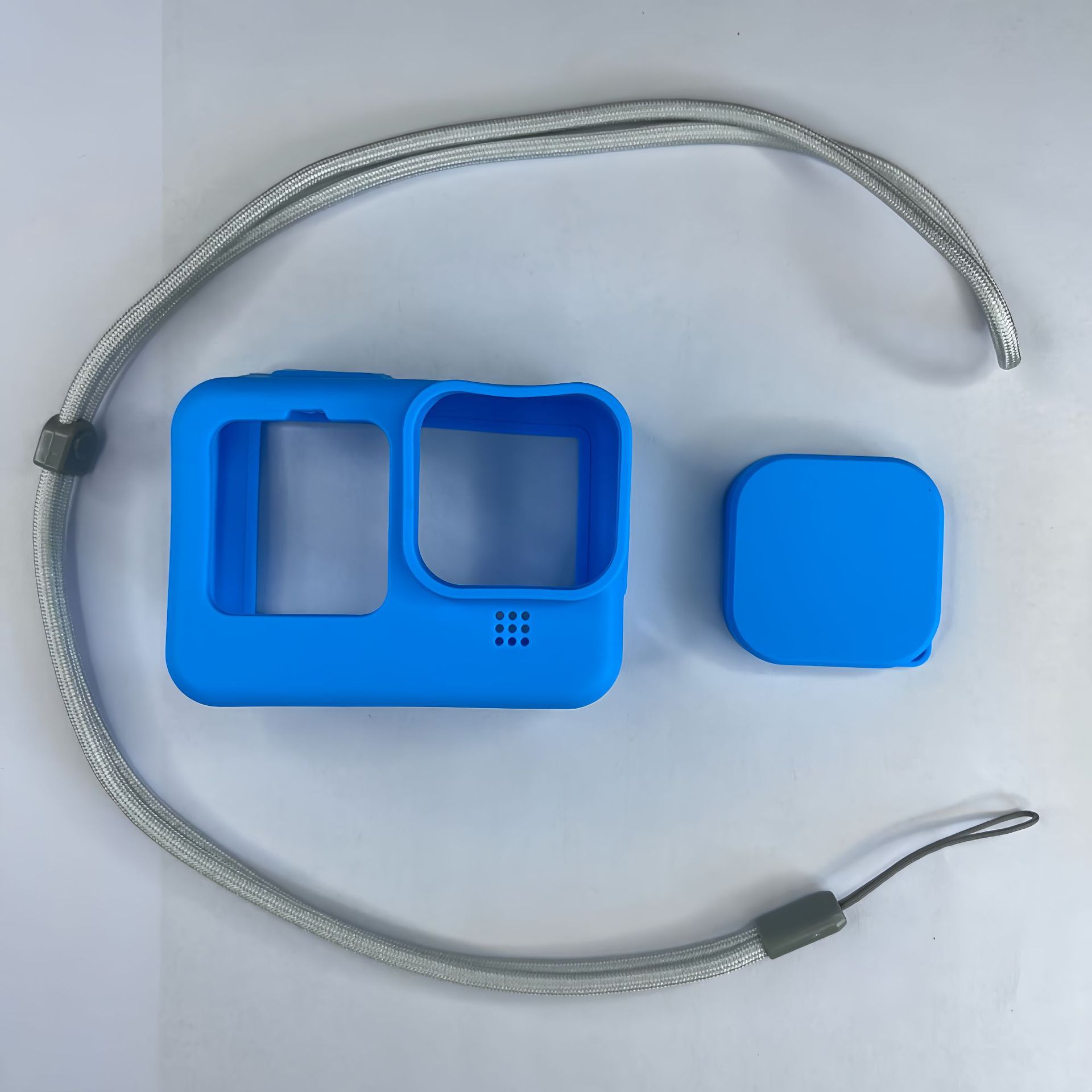 Cuerda larga de alta densidad gris azul cielo