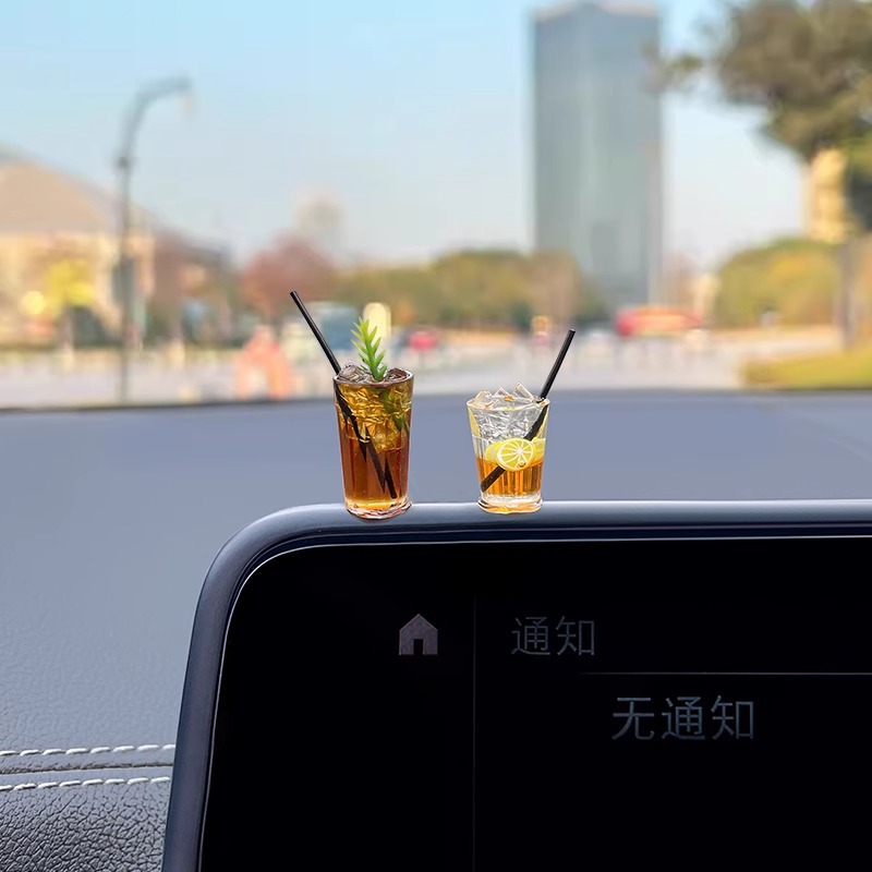 Adornos para el automóvil, accesorios para el automóvil, decoración de la consola central, mini café, decoraciones para automóviles, accesorios para automóviles y vehículos eléctricos