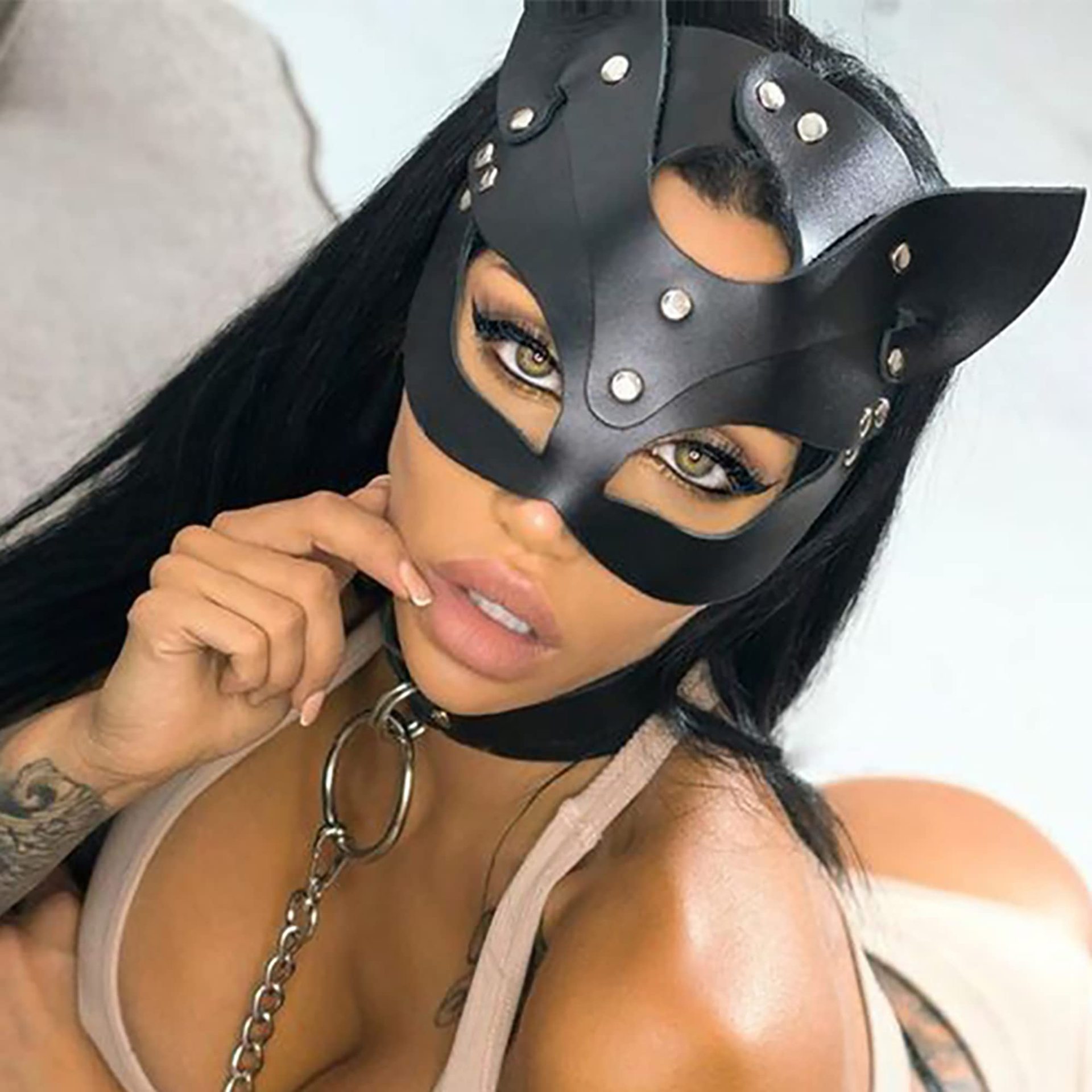Leather Cat Mask - Image 1