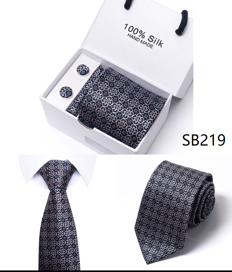 Flower Dot Multi Color Gift Box 5-piece Set Group Business Dress Wedding Tie_voghion.com