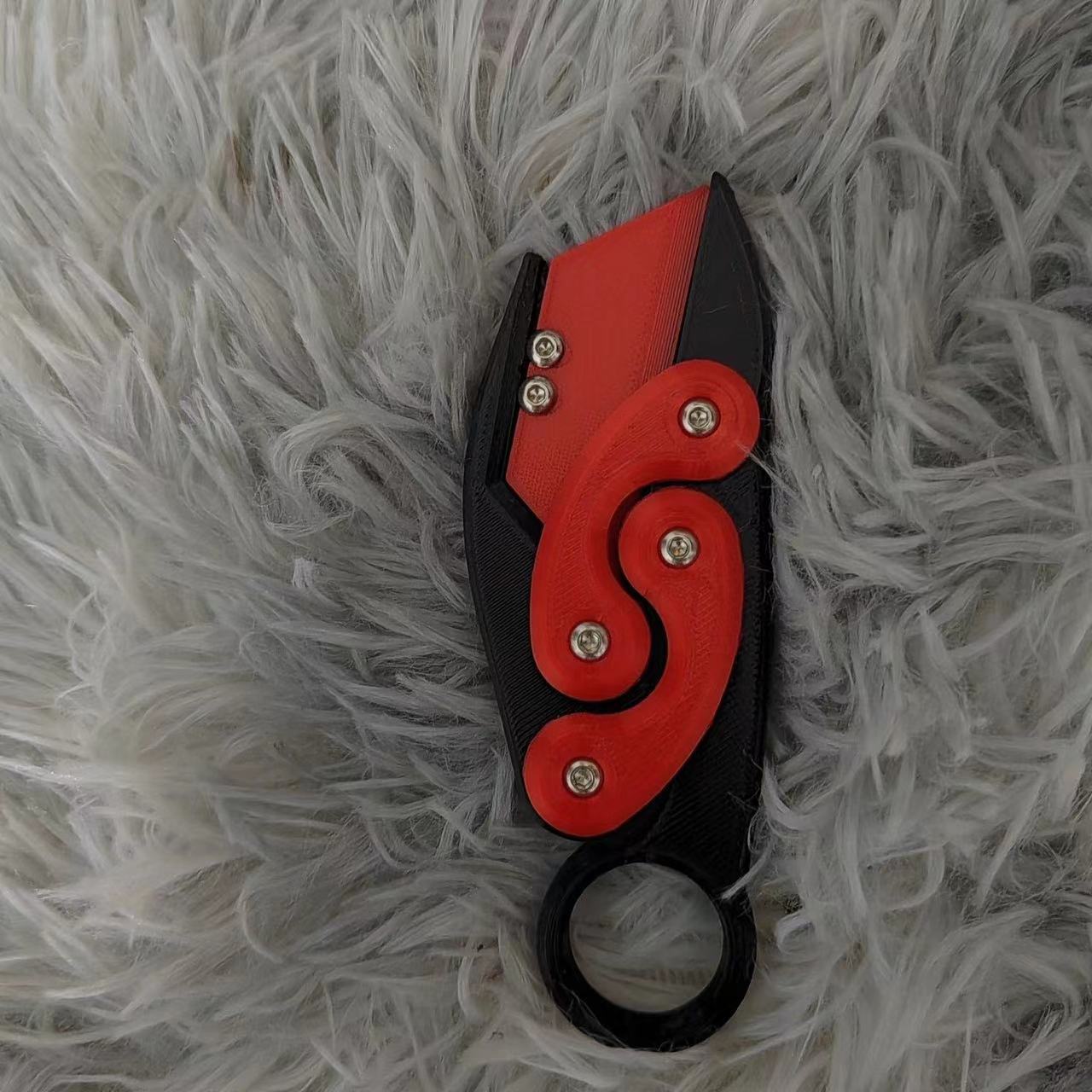 Cuchillo de garra de gravedad 3D cuchillo de demonio Cuchillo de garra CSGO Cuchillo de rábano pequeño salto recto velocidad empuje juguete de descompresión Cuchillo de mariposa gigante de gran tamaño image 4