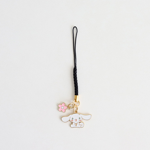 Cute cartoon cinnamon dog flower USB flash drive lanyard mobile phone chain bag pendant anti-lost pendant student jewelry