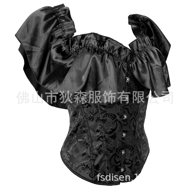 Comercio exterior nuevo estilo cinta encaje jacquard palacio sin tirantes retro lujo ligero ajustado fajas para mujer bienes transfronterizos