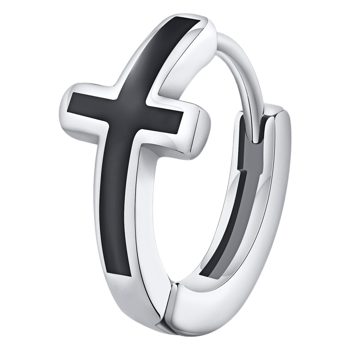 New Men's personalized stainless steel cross earrings simple design epoxy cross earrings earrings EH-5