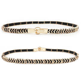 腰带时尚女士金属松紧皮带细腰封装饰简约韩版裙子配饰皮带