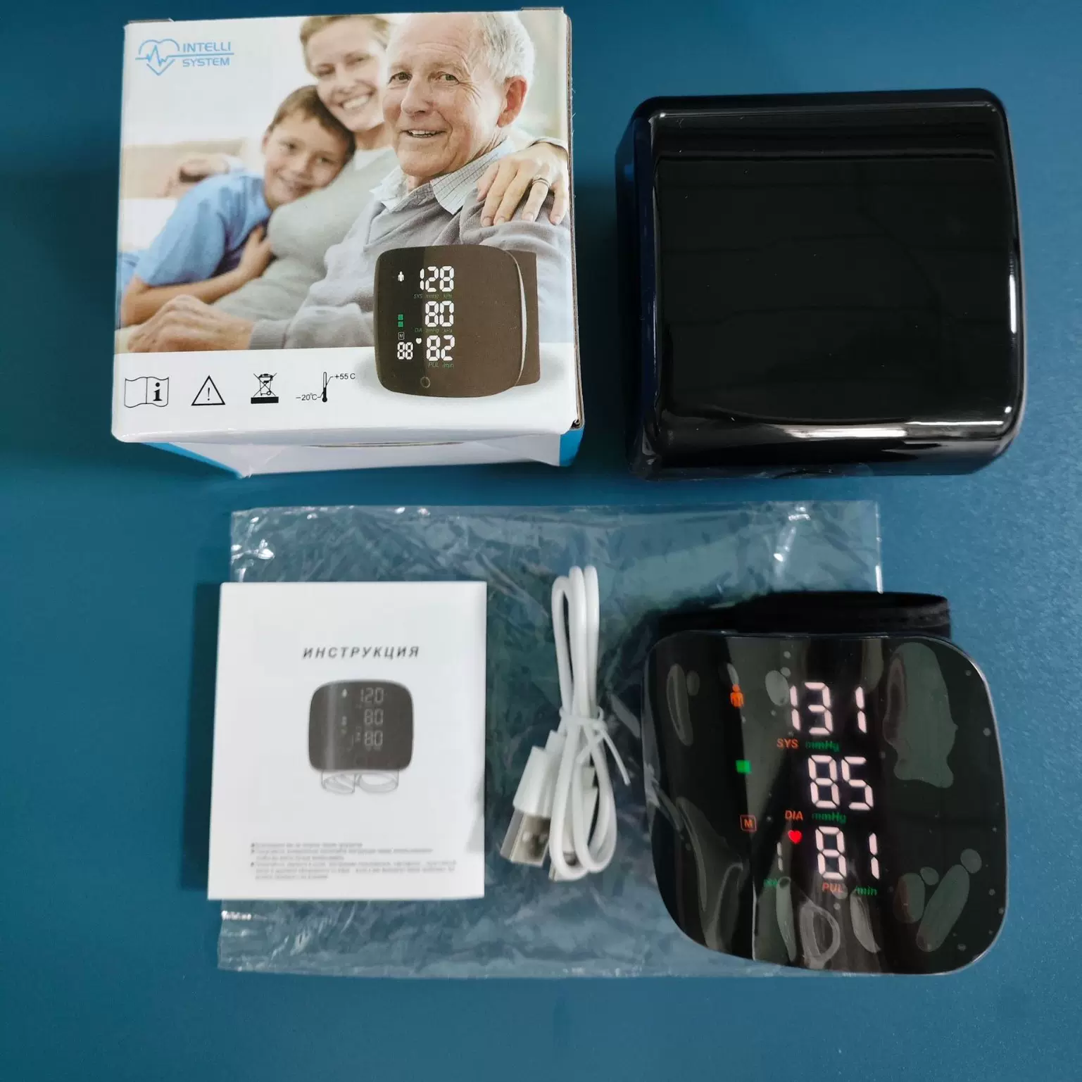 外贸专供俄语电子血压计充电背光血压测量仪血压仪俄语血压表出口