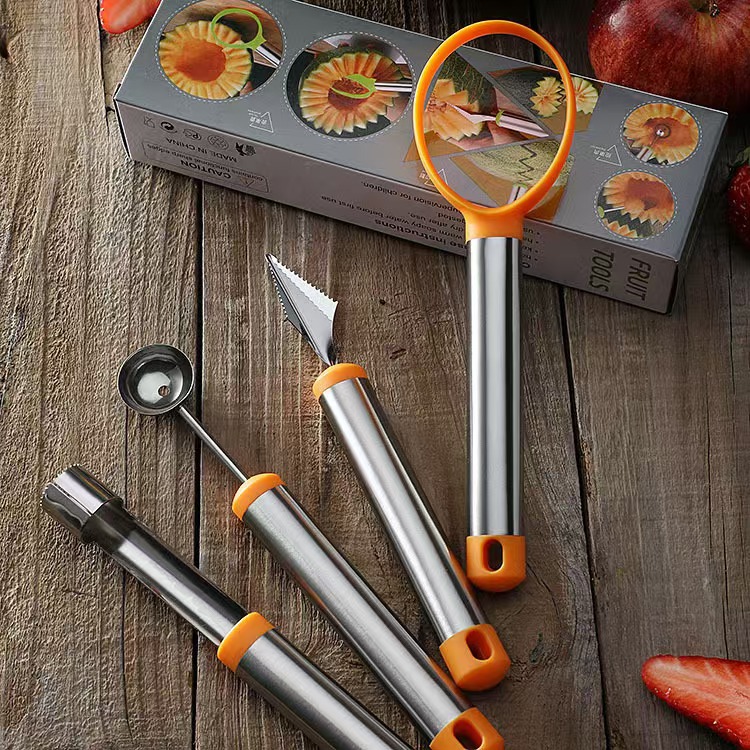 컬러 박스 4 개 세트 (오렌지)