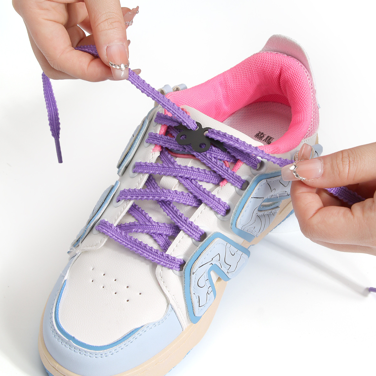 Hebilla de cordón artefacto anti-caída anti-caída Accesorios perezosos Deportes Adultos Niños Bowknot Hebilla anti-dispersión