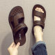 Outfit Sandals Men's 2025 Summer New Waterproof Non-Slip Soft Bottom Driving Beach Shoes Dual-Use Men's Sandals and Slippers