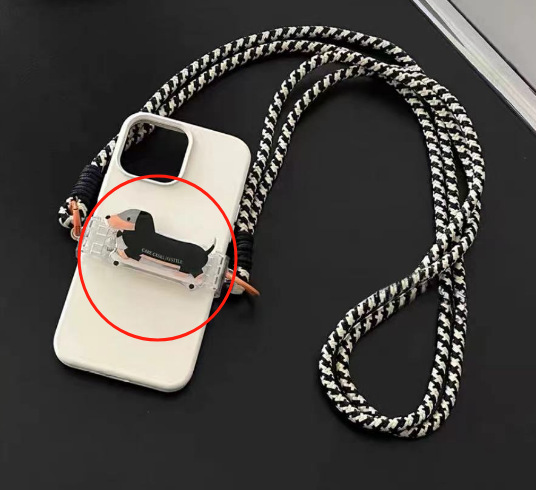 Divertido personalizado texto teléfono caso clip trasero crossbody cuerda para Apple Huawei hombres y mujeres perla cadena creativa nuevo