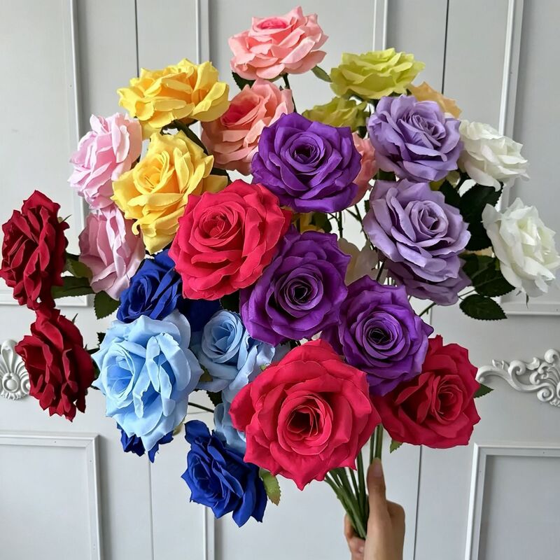 3 Artificial Diamond Roses, Simulated Rose Flowers for Wedding Decoration, Rose Waterfall Arrangement, Floral Art and Flower Arrangement