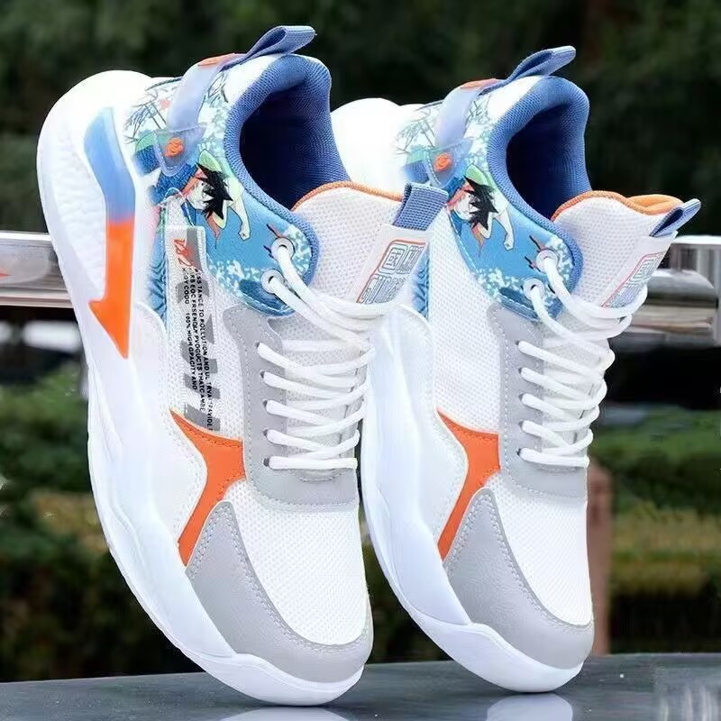 Men's Shoes Cross-Border Foreign Trade High-Top Sports Shoes Versatile Breathable and Comfortable Men's Casual Running Shoes Soft-Soled Sneakers for Men