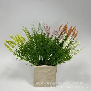 Artificial Flower Pine Needle Branch Decoration Ornaments Manufacturer Wholesale Lavender Wedding Hotel Foreign Trade Amazon Artificial Flowers