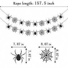 万圣节拉旗装饰厂家现货剪纸拉花派对场景布置道具蜘蛛横幅拉旗