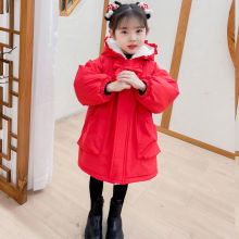 女童外套冬季加厚儿童棉服2023新款服洋气宝宝加绒中长版棉衣