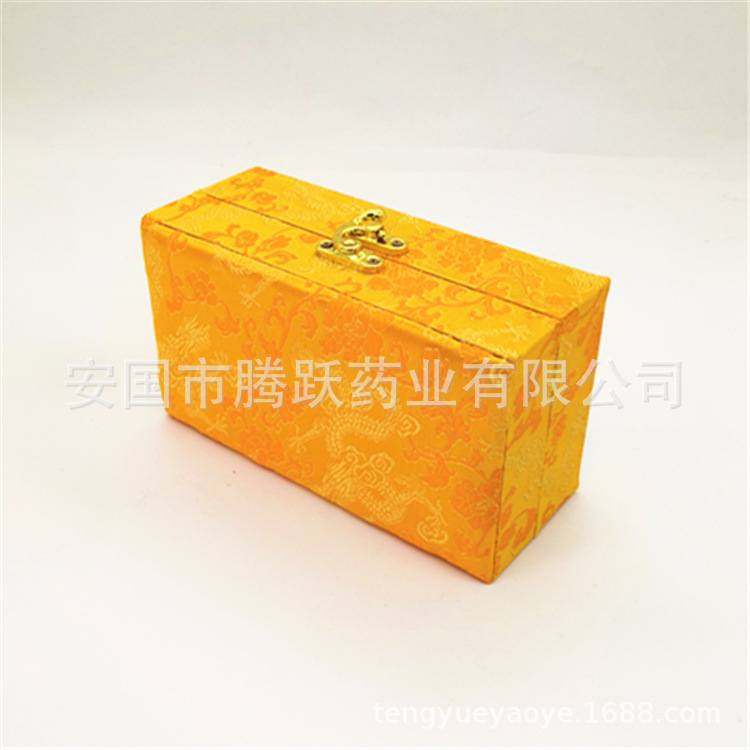 Red Brocade Gift Box 6 Hole Jewelry Display Empty Packaging Case quality and texture
